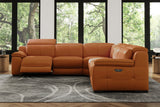 Ellie Leather Corner Sectional Sofa