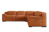 Ellie Leather Corner Sectional Sofa