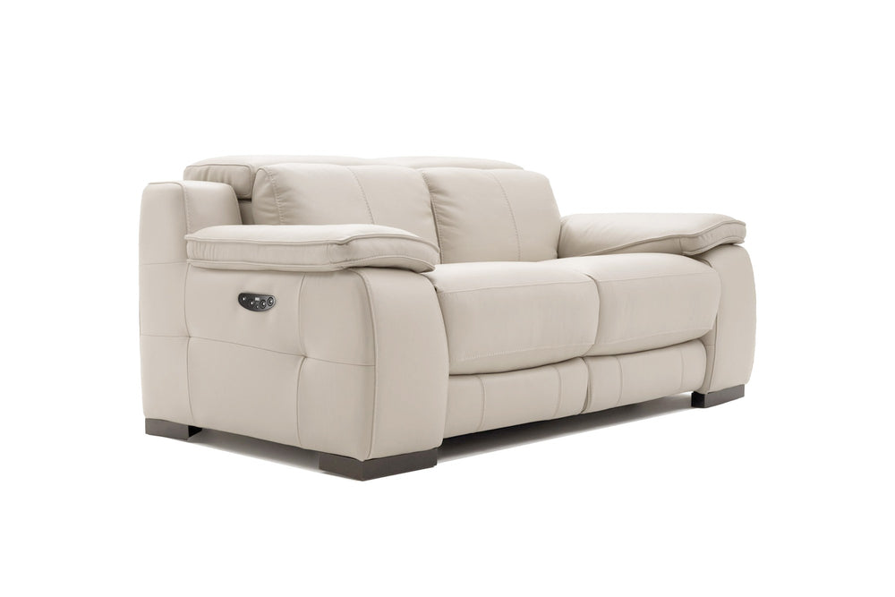 Valencia Ellie Top Grain Leather Loveseat Sofa, Beige