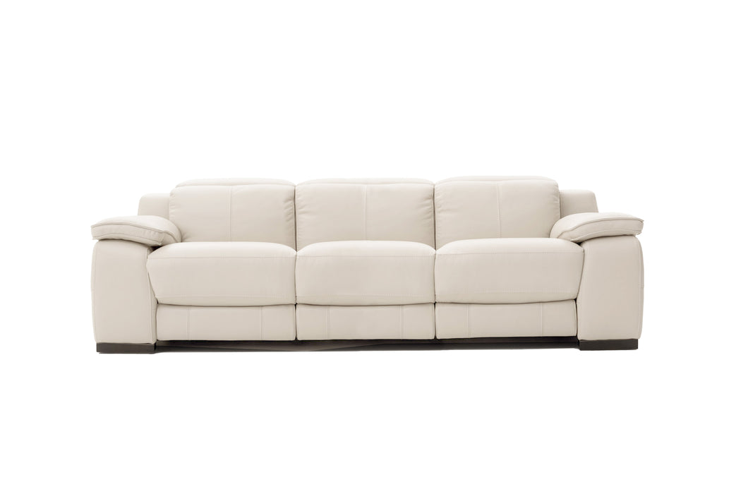 Valencia Ellie Top Grain Leather Three Seats Sofa, Beige
