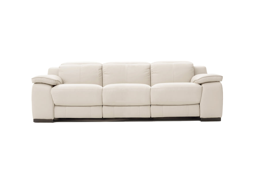 Valencia Ellie Top Grain Leather Three Seats Sofa, Beige