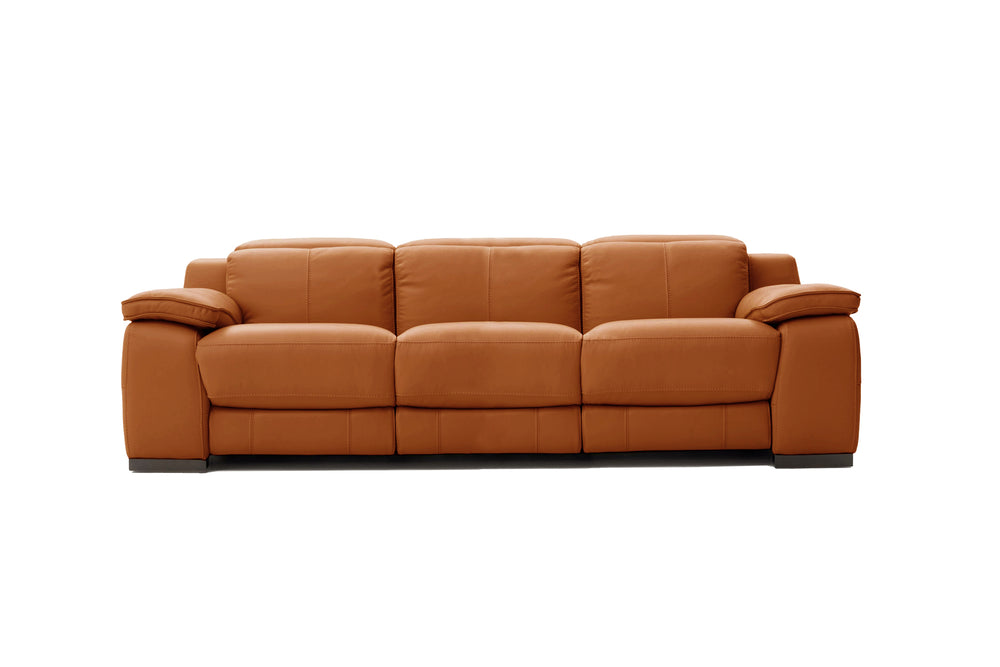 Valencia Ellie Top Grain Leather Three Seats Sofa, Cognac