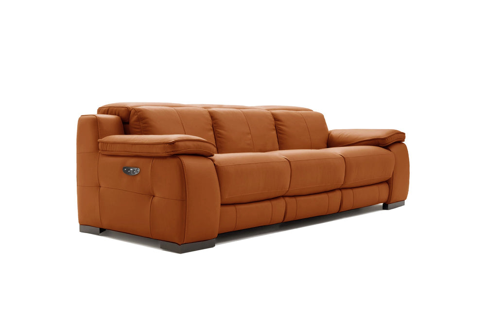 Valencia Ellie Top Grain Leather Three Seats Sofa, Cognac