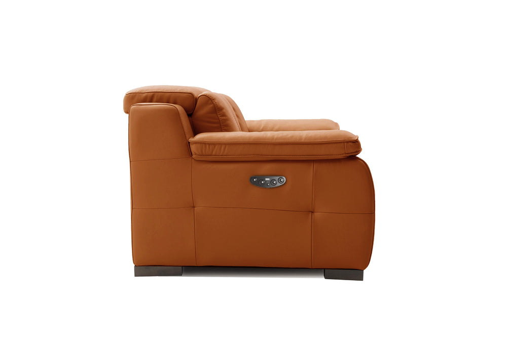Valencia Ellie Top Grain Leather Three Seats Sofa, Cognac
