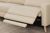 Elodie Leather Dual Recliner Sofa with Console