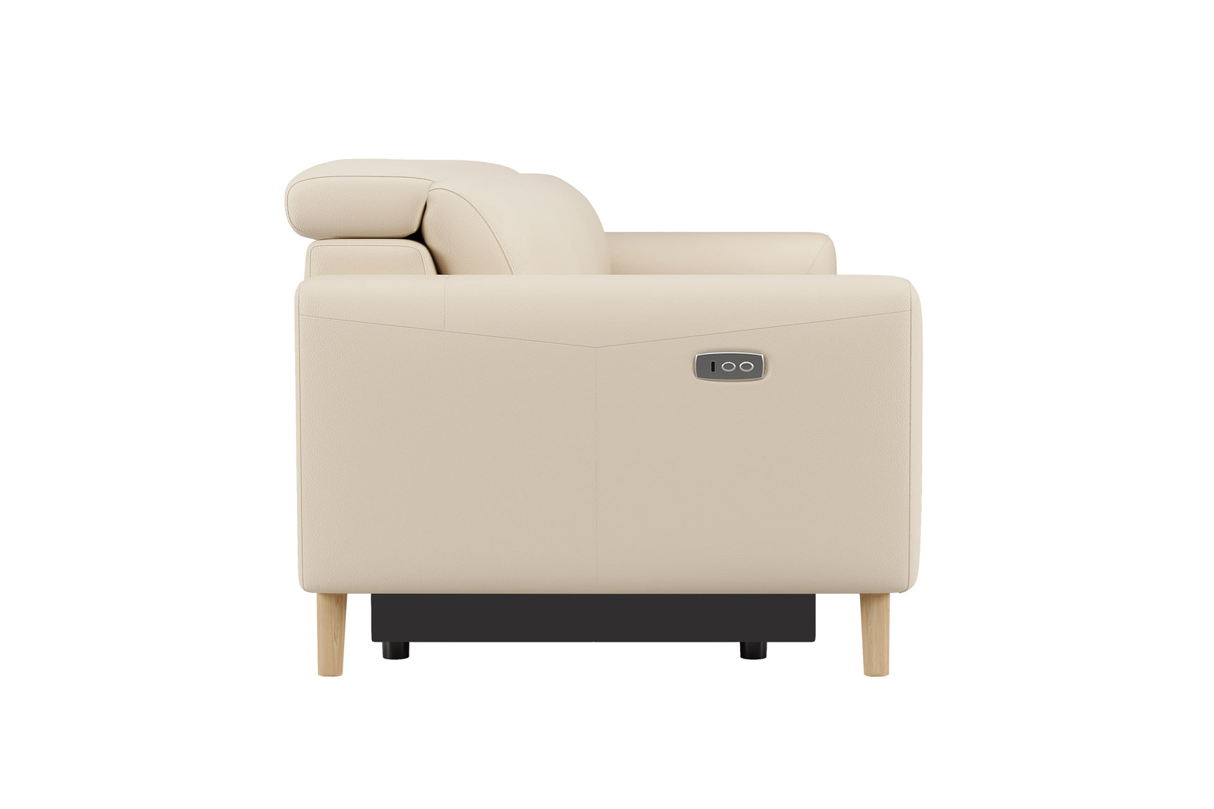 Elodie Leather Dual Recliner Sofa with Console