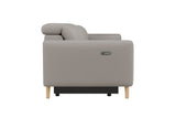 Elodie Leather Dual Recliner Sofa with Console