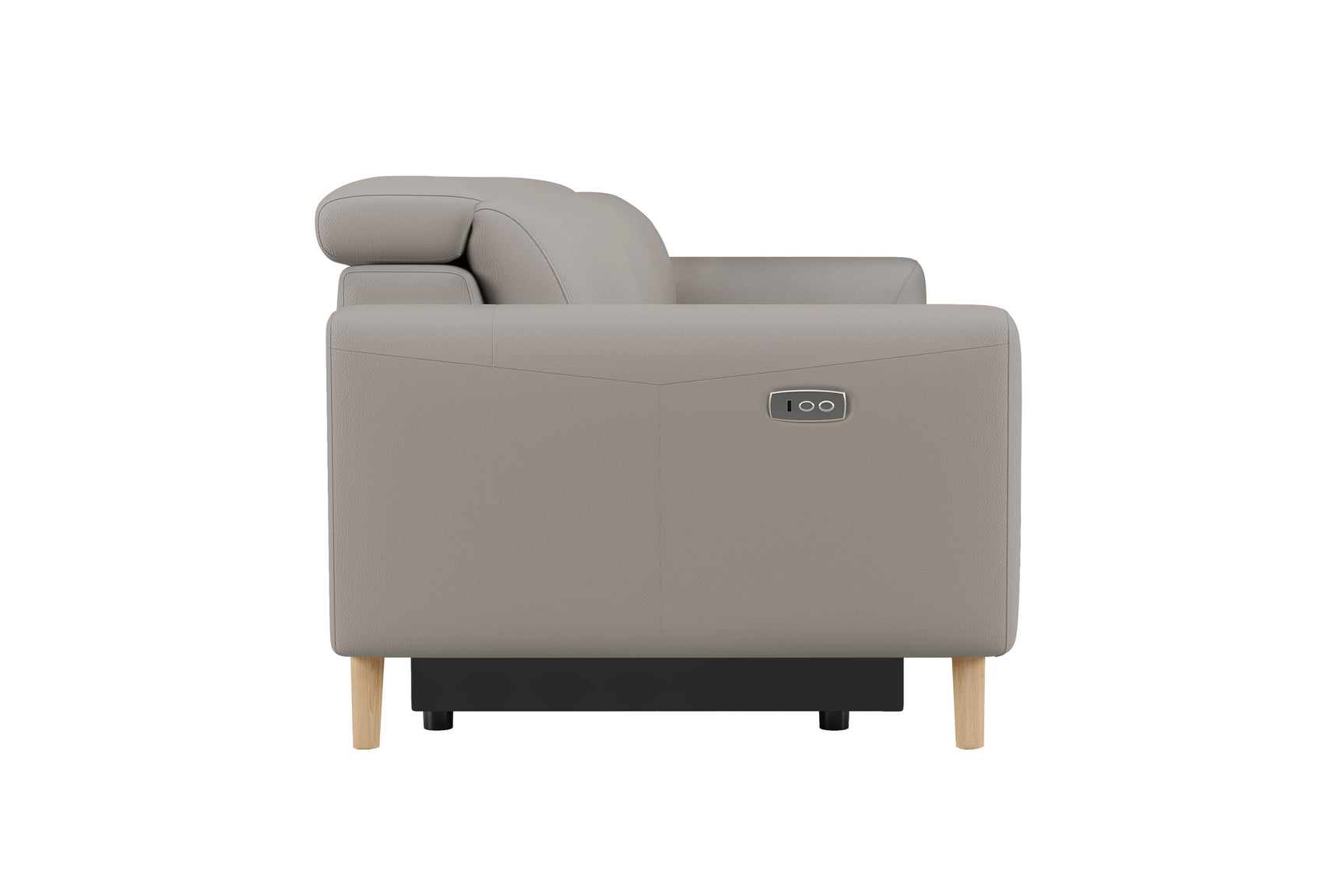 Elodie Leather Dual Recliner Sofa with Console