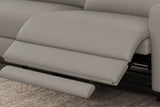 Elodie Leather Dual Recliner Sofa with Console