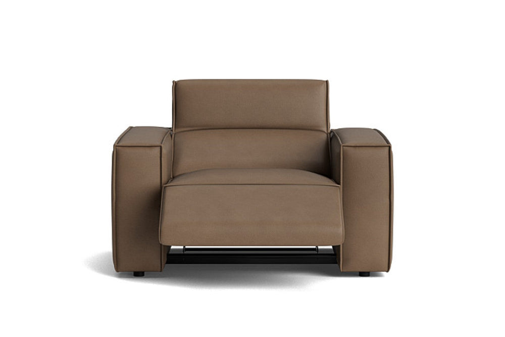 Valencia Emery Top Grain Leather Recliner Seat, Brown