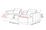 Emery Leather Recliner Sectional Sofa
