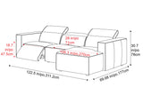 Emery Leather Recliner Sectional Sofa