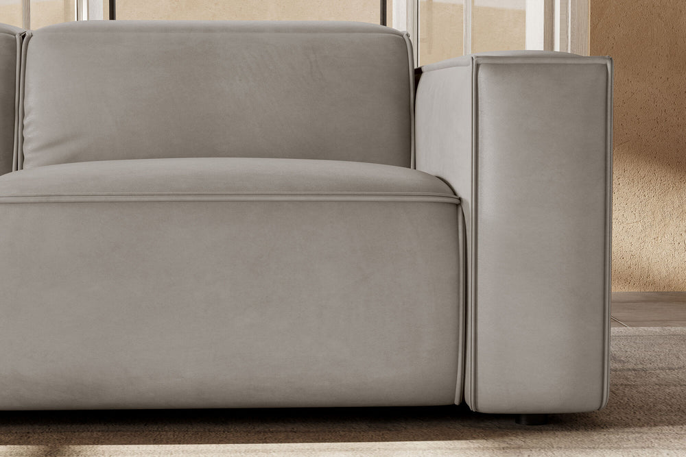 Valencia Emery Leather Recliner Three Seats Sofa, Light Grey