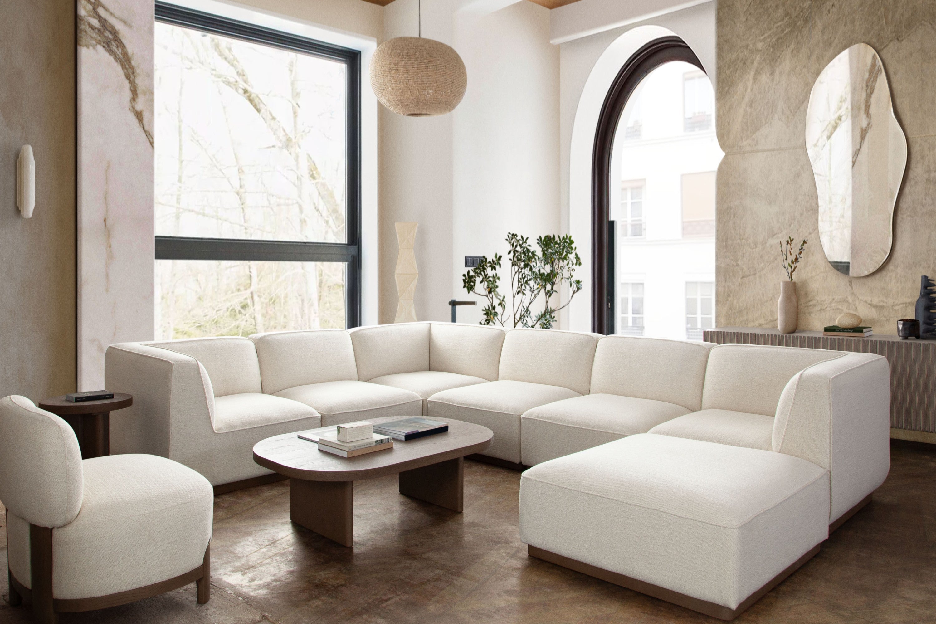 Enola Fabric Corner Chair