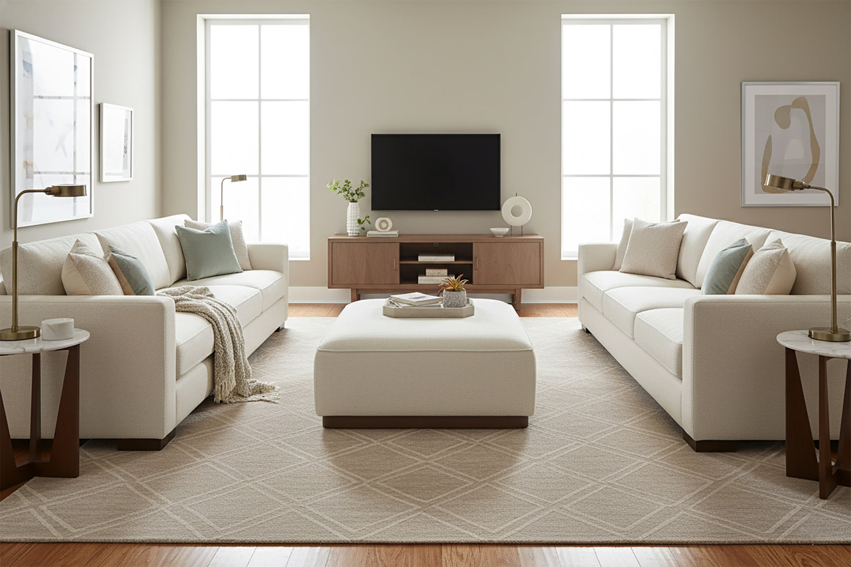 Enola Fabric Ottoman