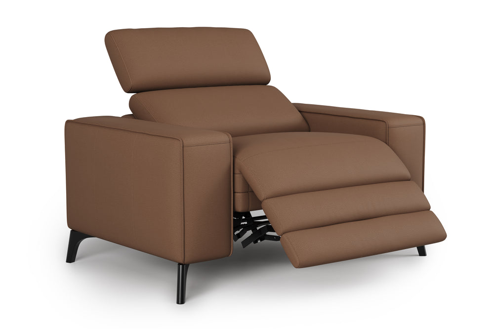 Valencia Esther Top Grain Leather Recliner Seat, Brown