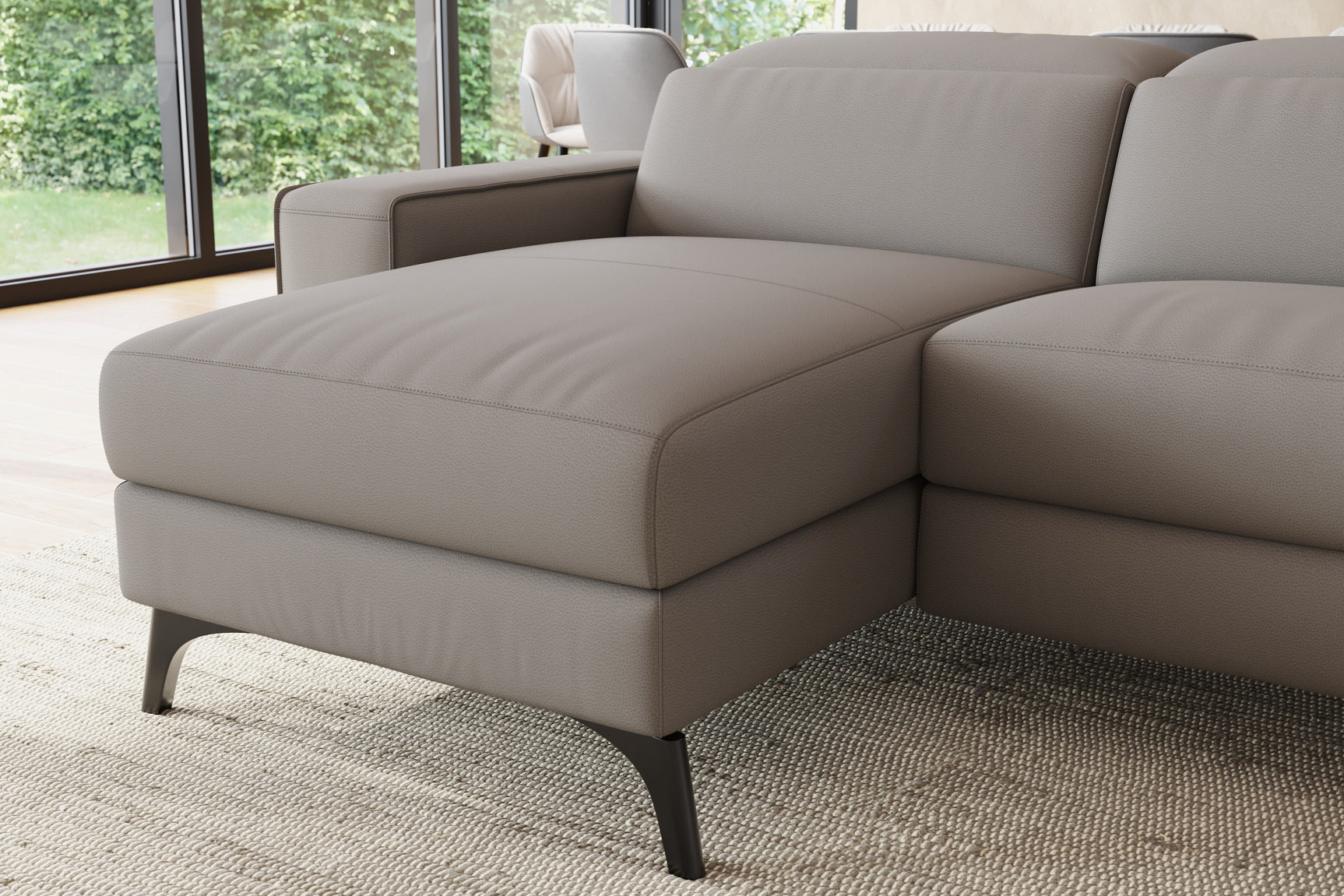 Esther Leather Recliner Sectional Sofa