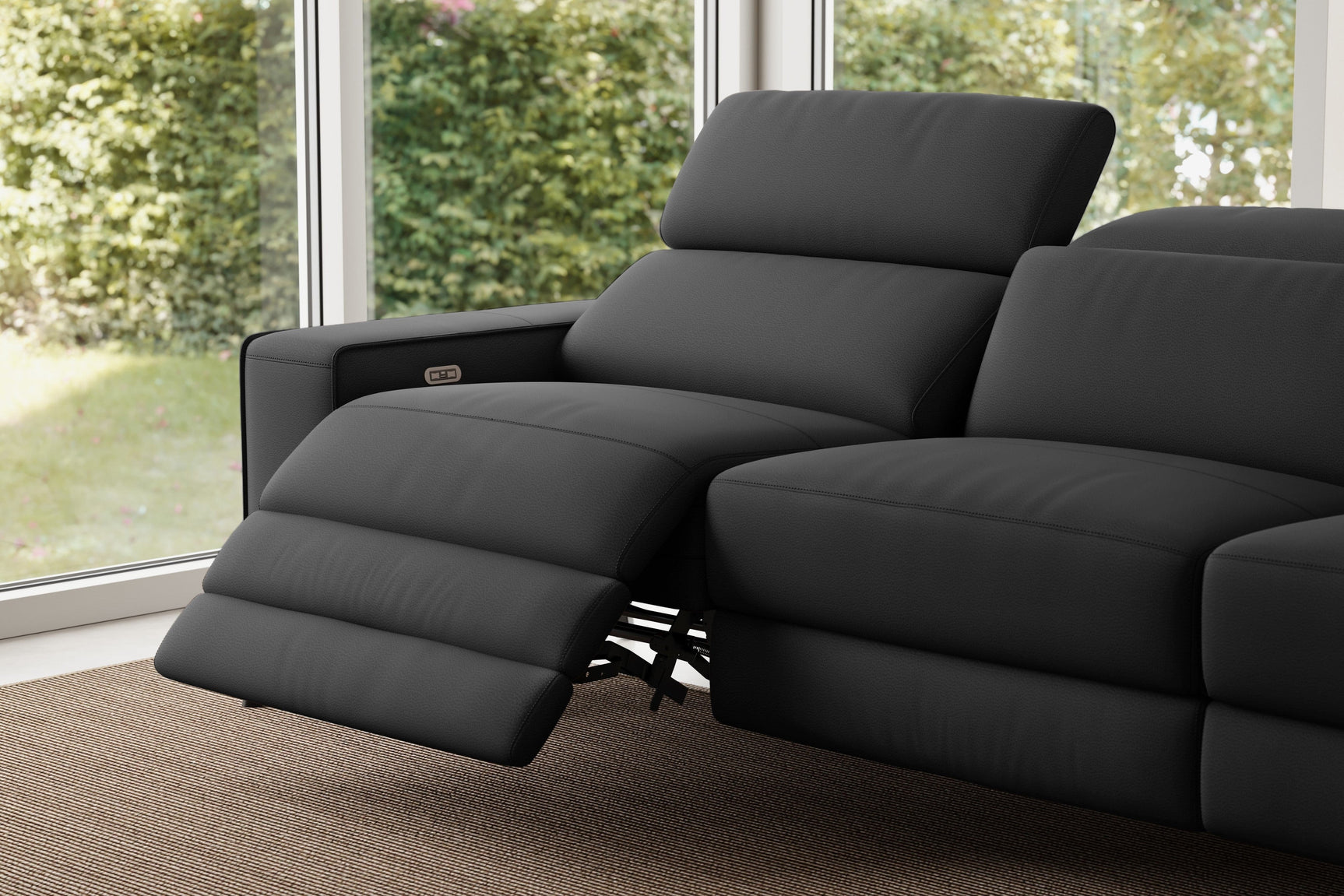 Esther Leather Recliner Sectional Sofa