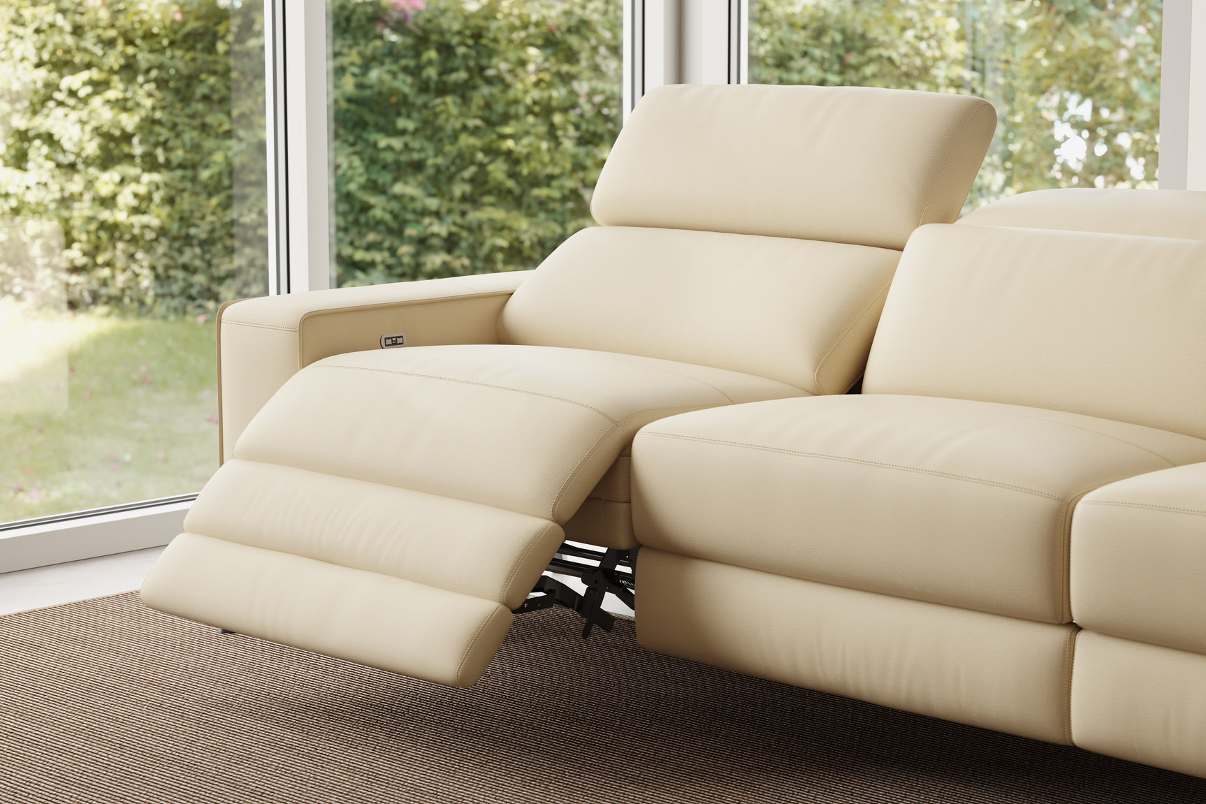 Esther Leather Dual Recliner Sofa