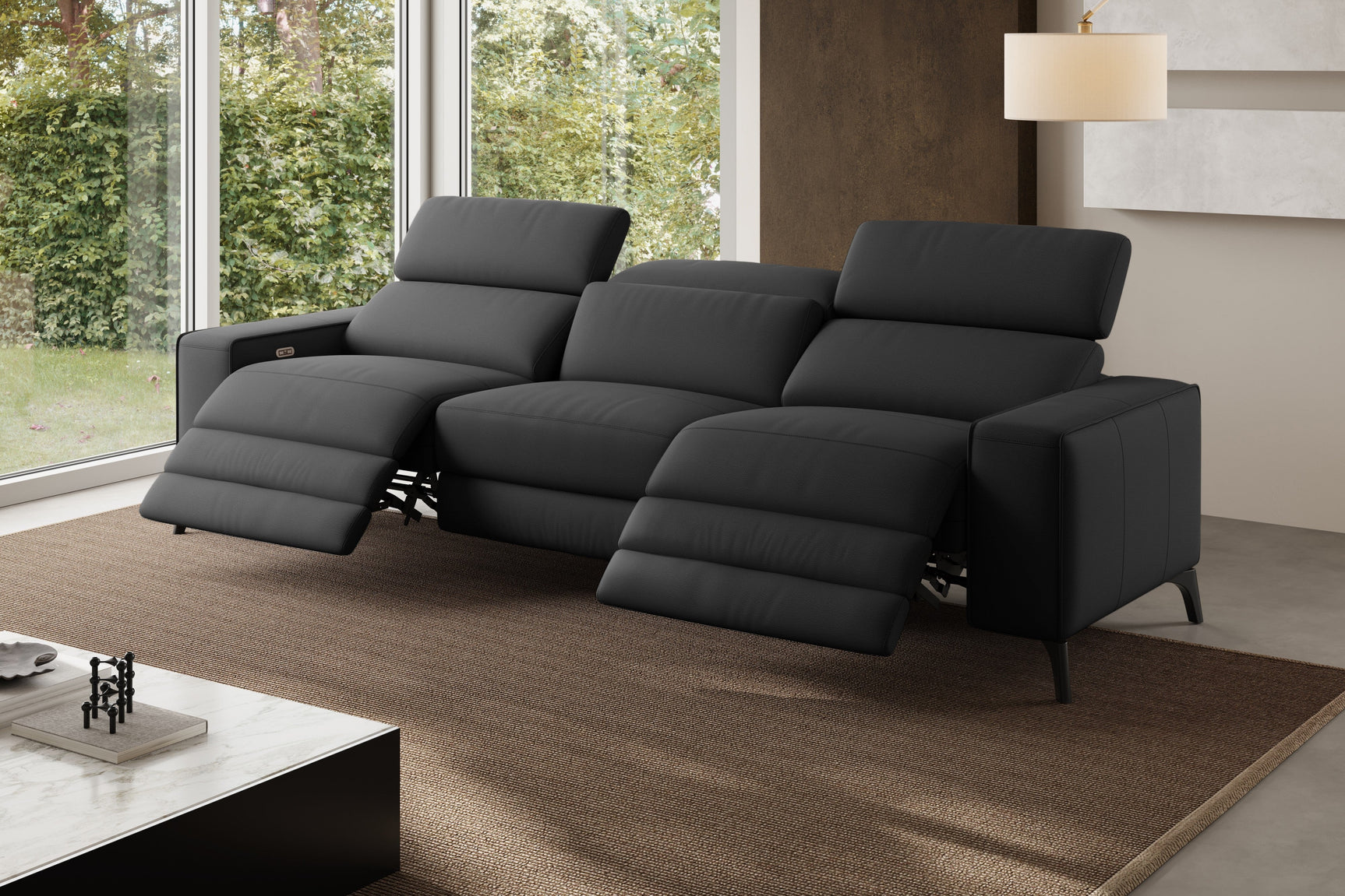 Esther Leather Dual Recliner Sofa