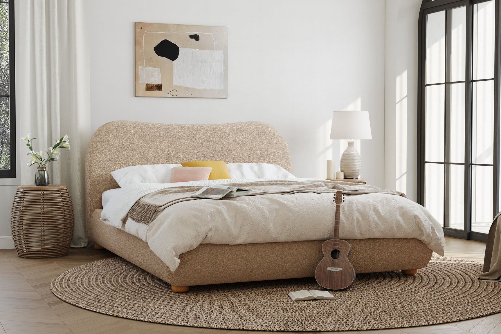 Etta Fabric Upholstered Bed Frame