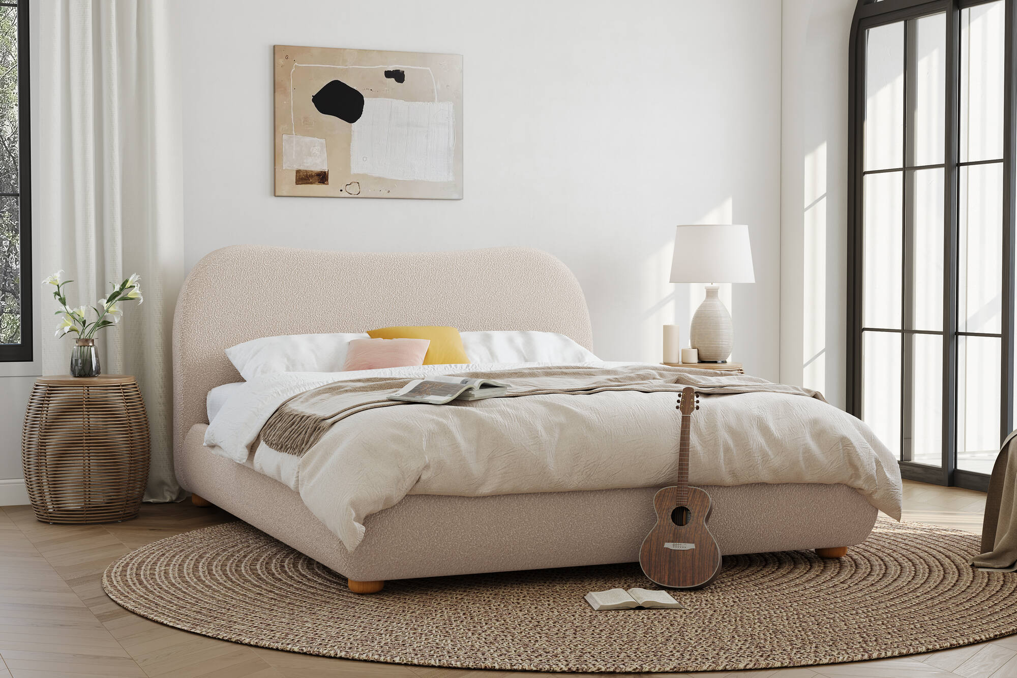 Etta Fabric Upholstered Bed Frame