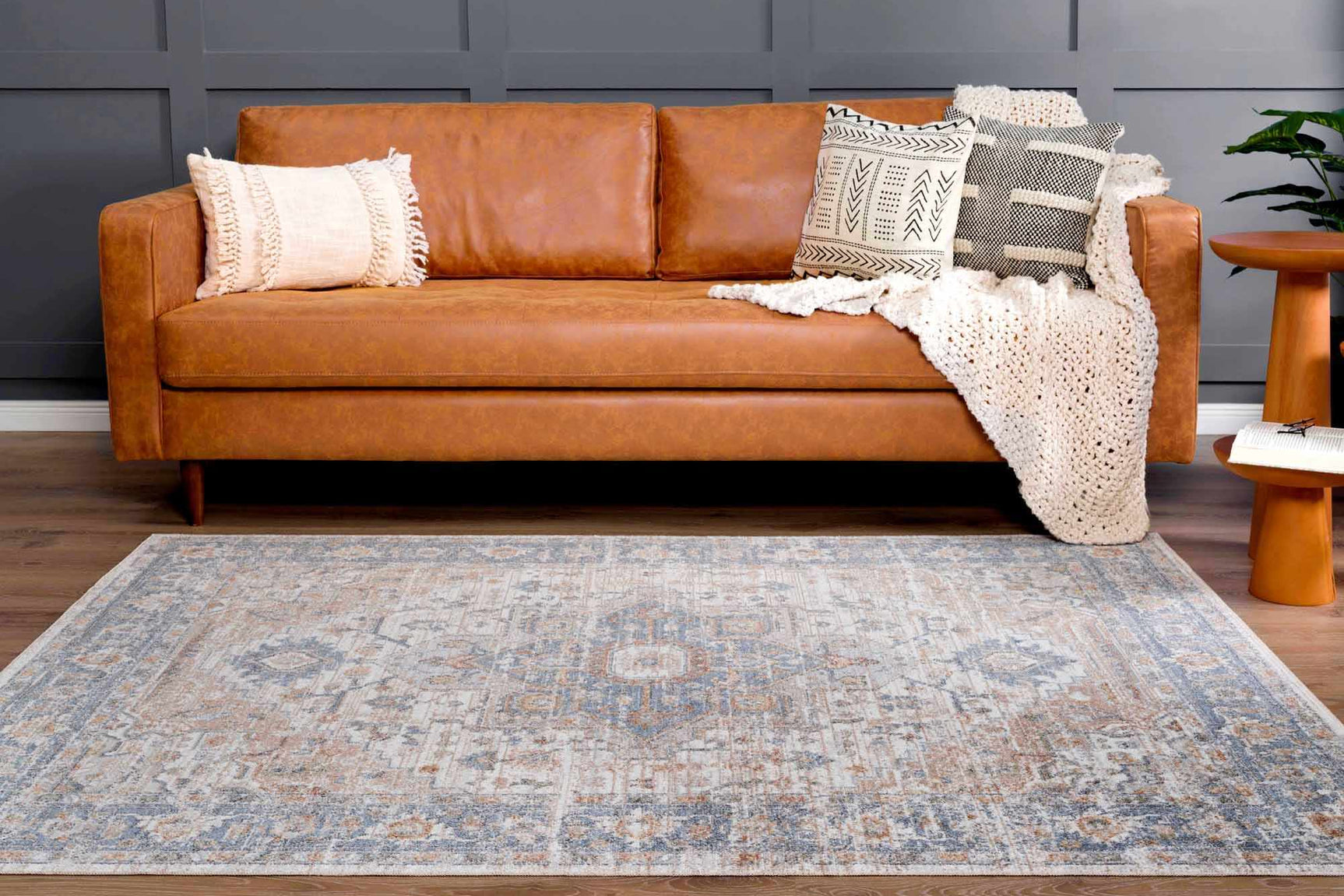Ezri Cream Washable Area Rug