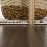 Leryn Brown Checkered Plush Rug