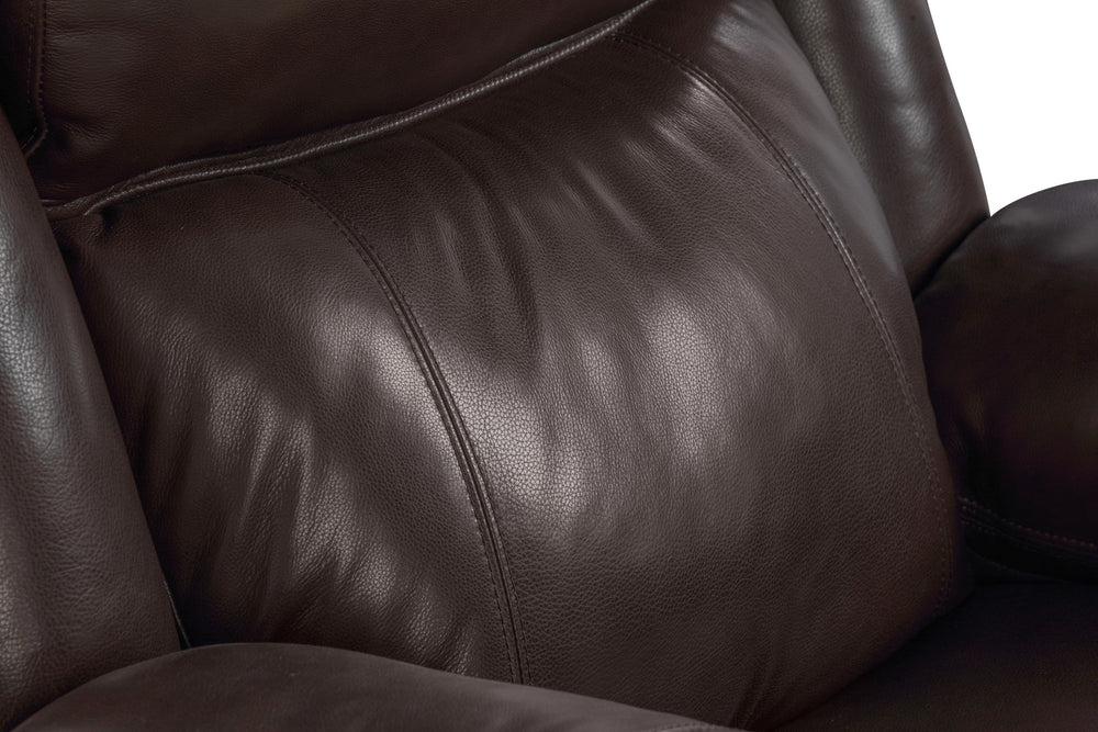 Valencia Charlie Leather Recliner Three Seats Sofa, Dark Brown