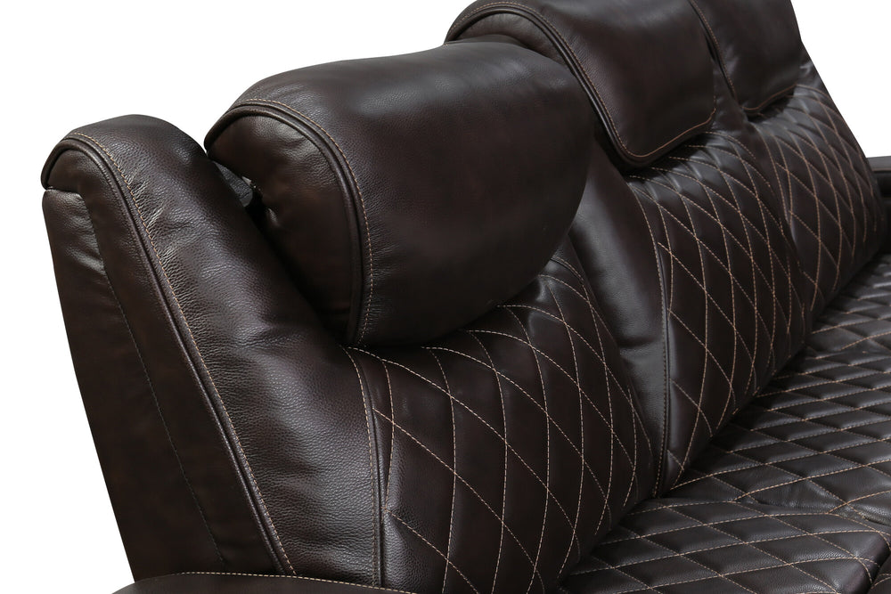 Valencia 2025 New Oslo XL Leather Home Theater Seating Row of 4 Loveseat Right, Dark Chocolate