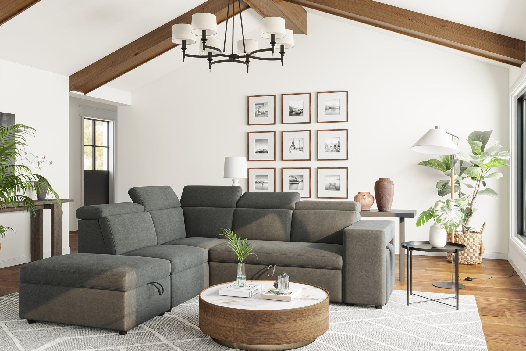 Finn Fabric Sectional Sofa Bed