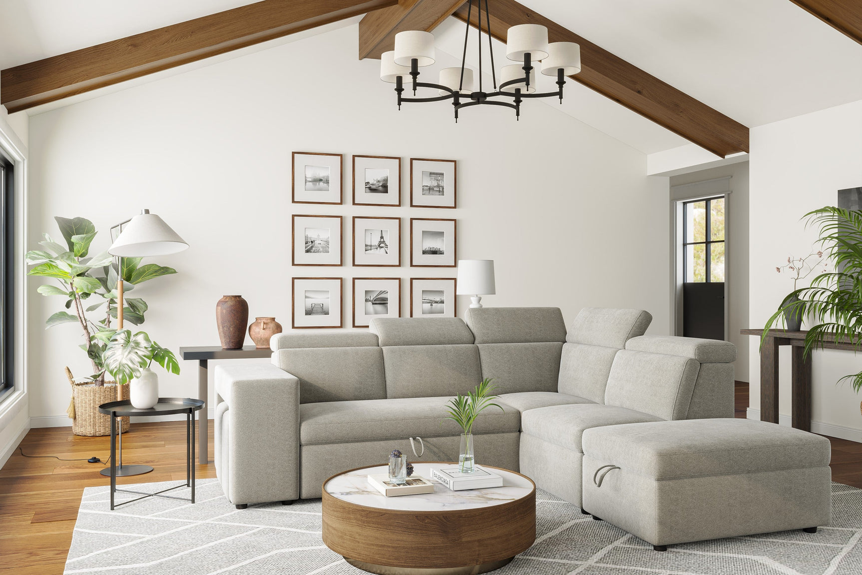 Finn Fabric Sectional Sofa Bed