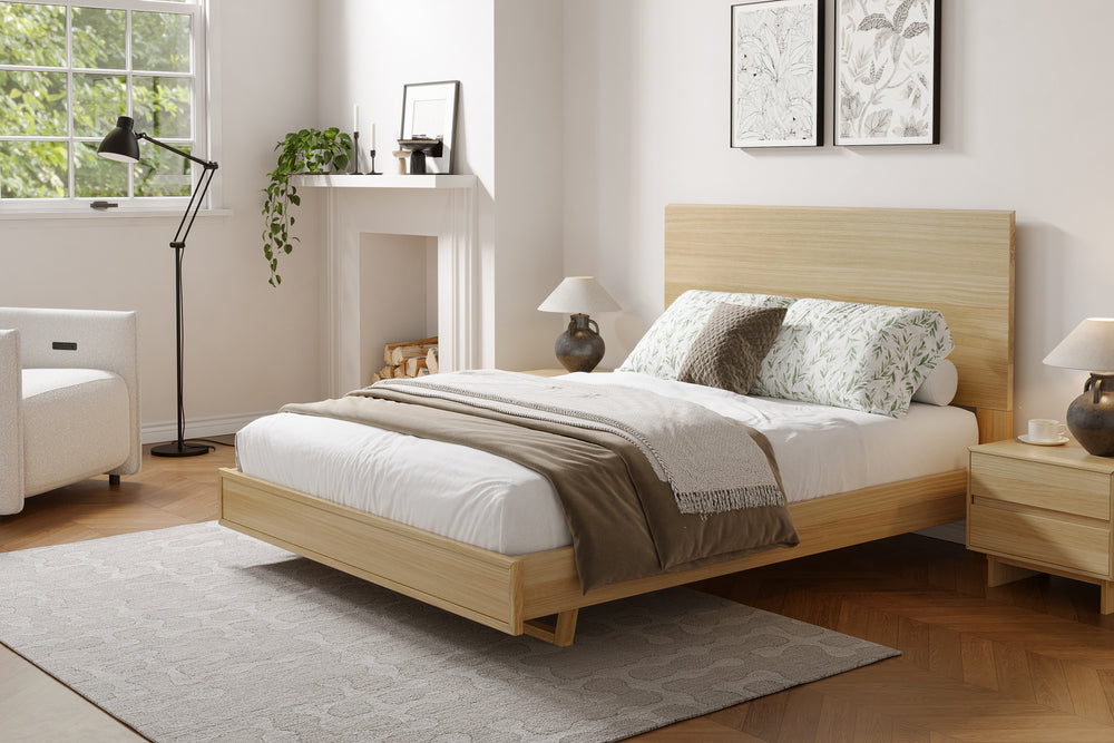 Valencia Fiona Wood Queen Size Bed Frame, Natural