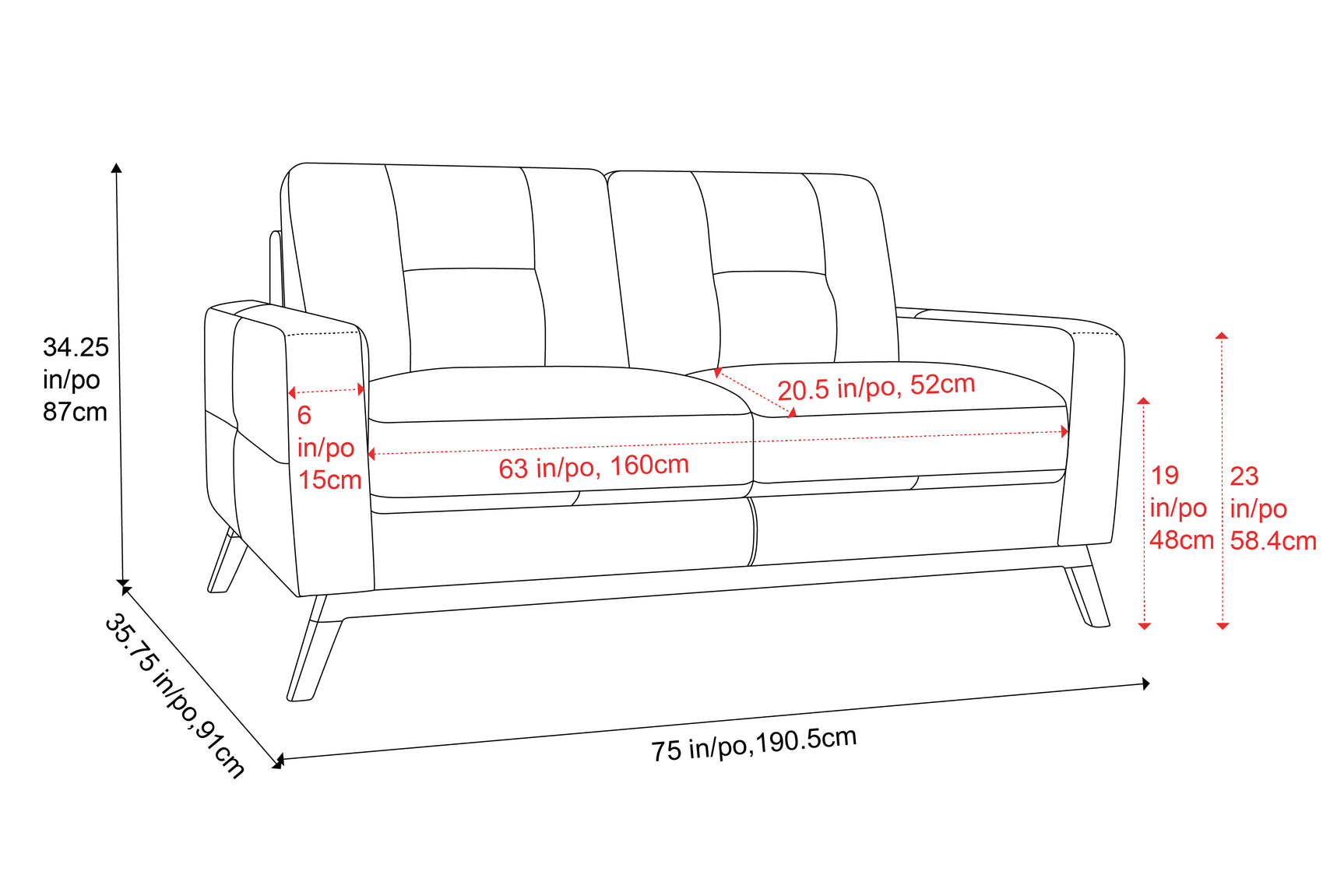Francesca Leather Sofa