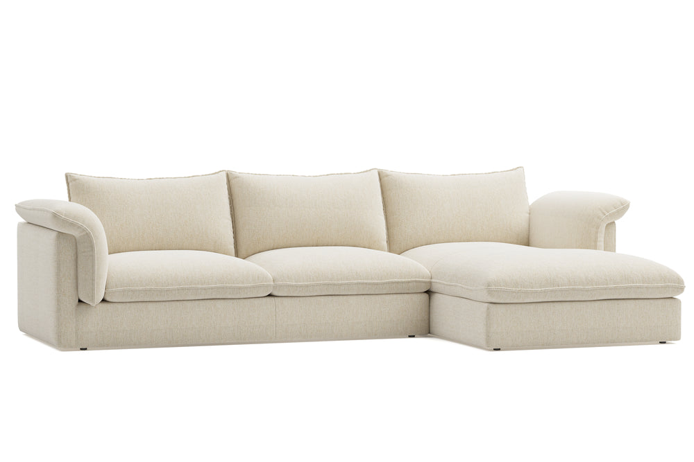 Valencia Frederick Fabric Modular Sofa, Three Seats With Right Chaise, Beige