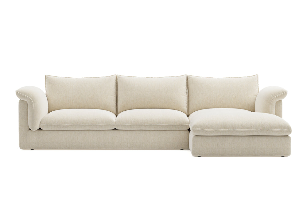 Valencia Frederick Fabric Modular Sofa, Three Seats With Right Chaise, Beige