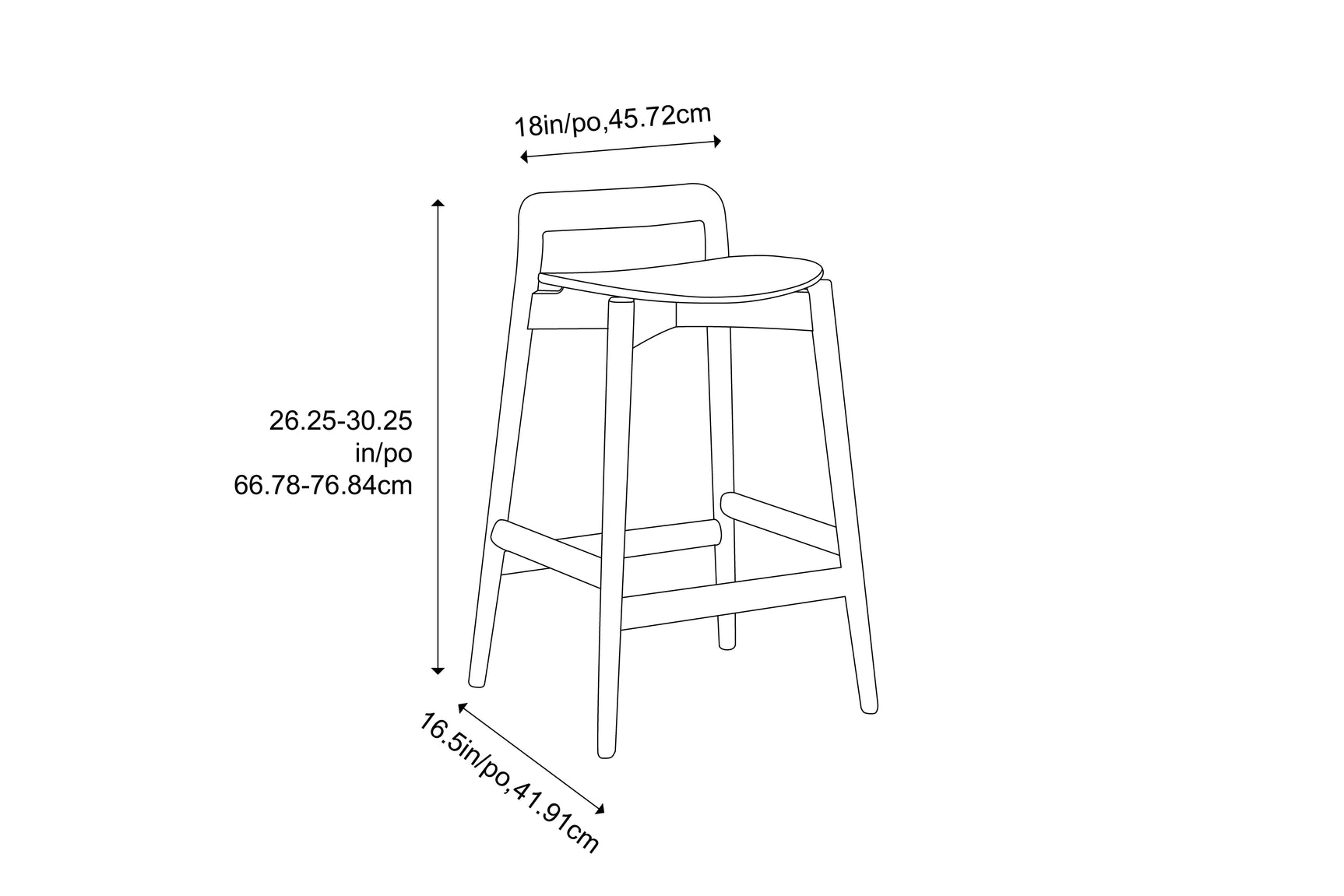 Linna Solid Bamboo Stool