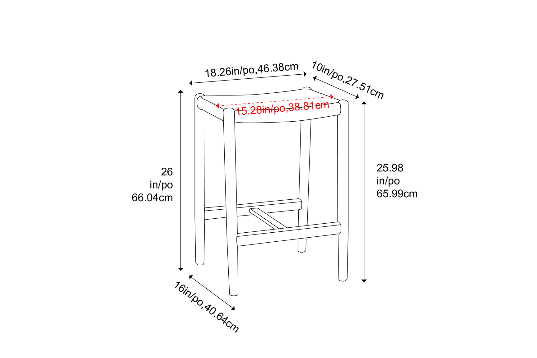 Leif Solid Bamboo Counter Height Stool