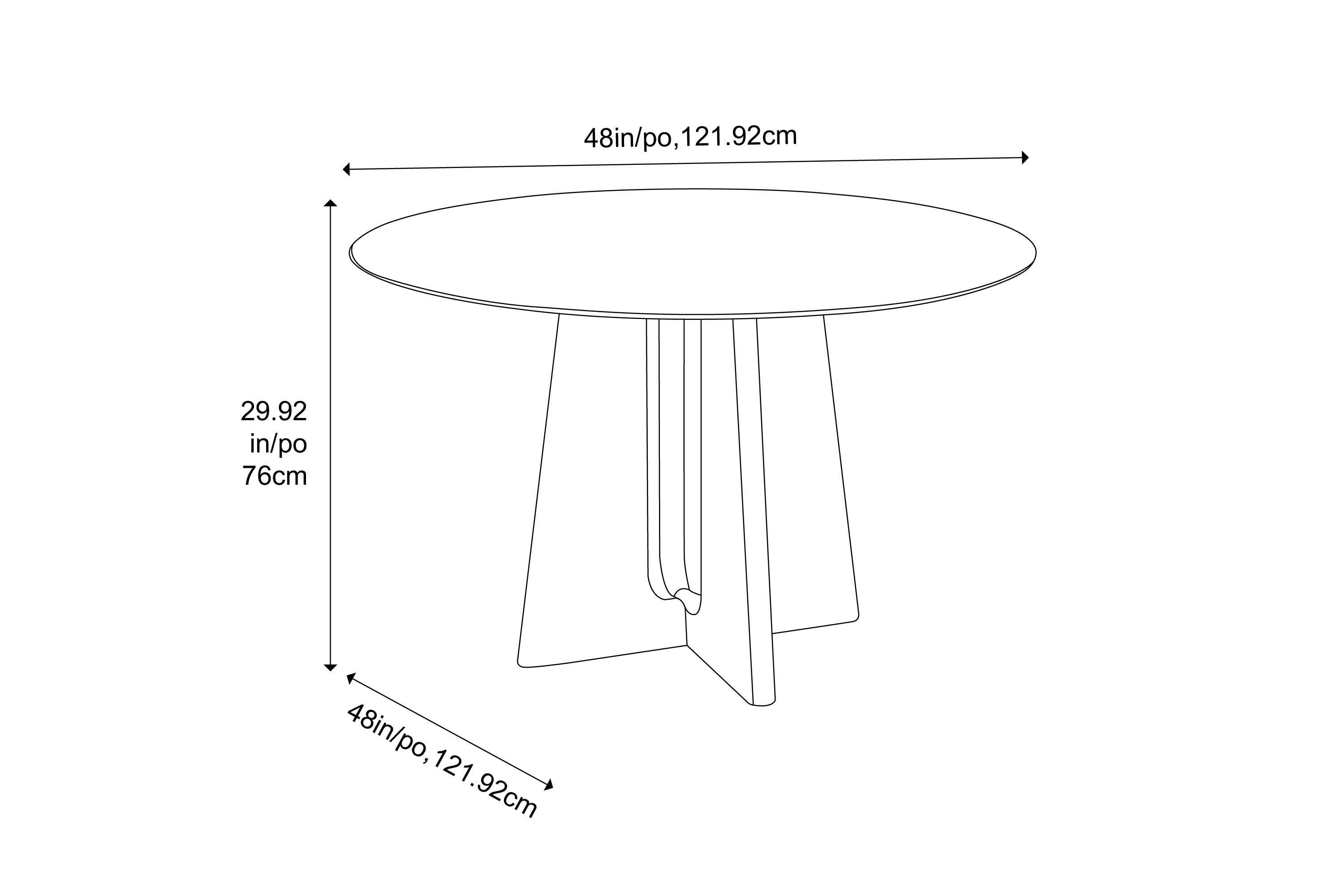 Luna Bamboo Round Table