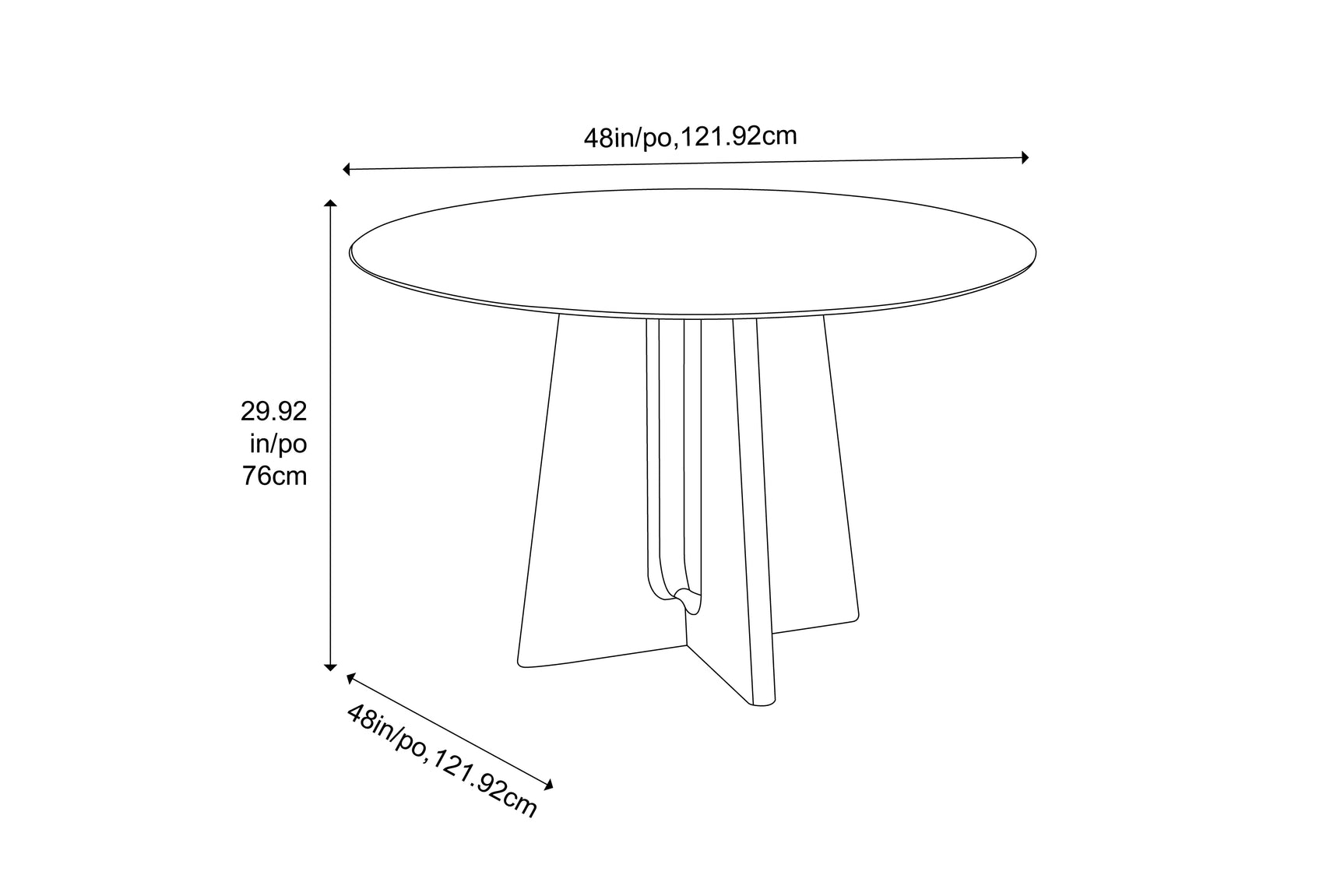 Luna Bamboo Round Table