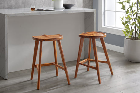 Max Solid Bamboo Stool in Counter Height (Set of 2)