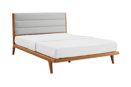 Mercury Fabric Upholstered Bamboo Bed Frame