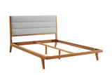 Mercury Fabric Upholstered Bamboo Bed Frame