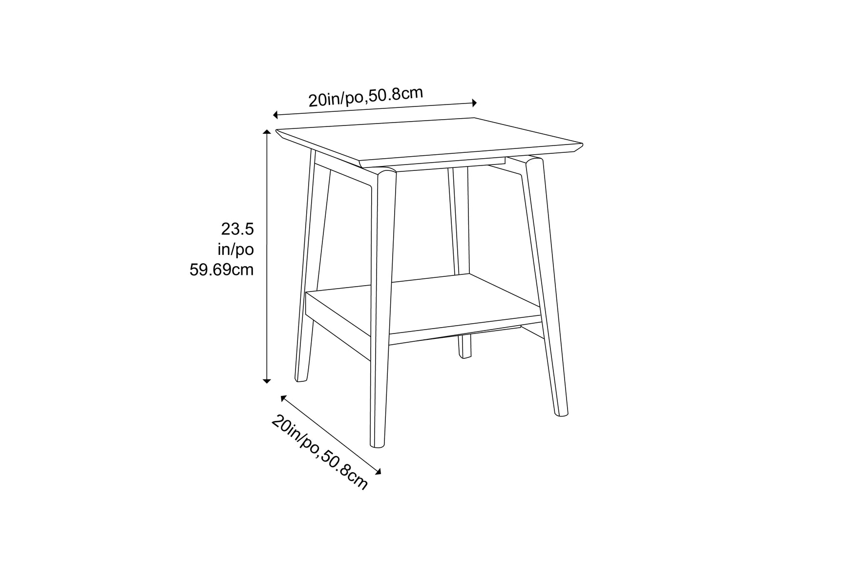 Antares Solid Bamboo End Table