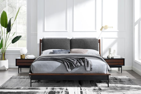 Park Avenue Fabric Upholstered  Bamboo Bed Frame