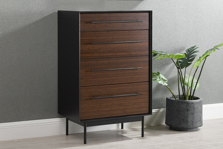 Park Avenue Solid Moso Bamboo 4 Drawer High Chest