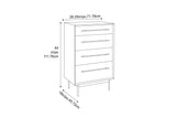 Park Avenue Solid Moso Bamboo 4 Drawer High Chest