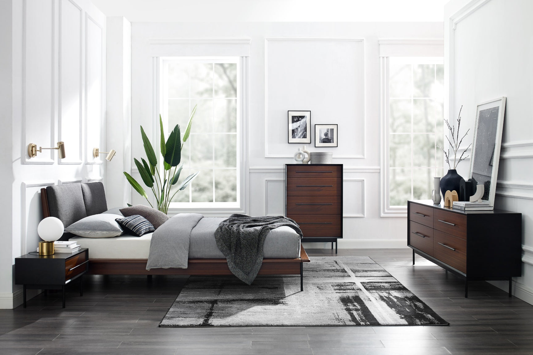 Park Avenue Solid Moso Bamboo 4 Drawer Double Dresser