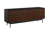 Park Avenue Solid Moso Bamboo 4 Drawer Double Dresser