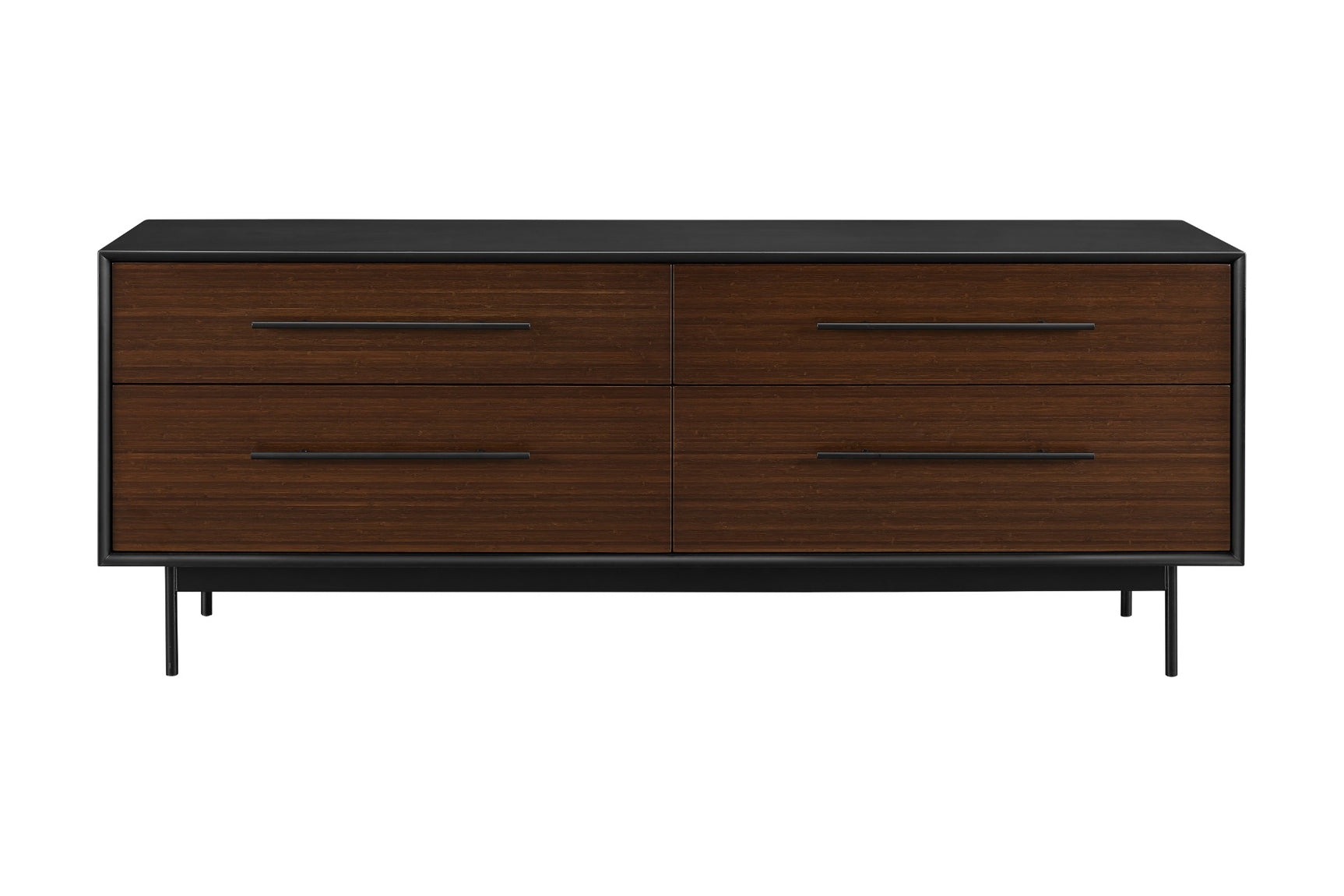 Park Avenue Solid Moso Bamboo 4 Drawer Double Dresser